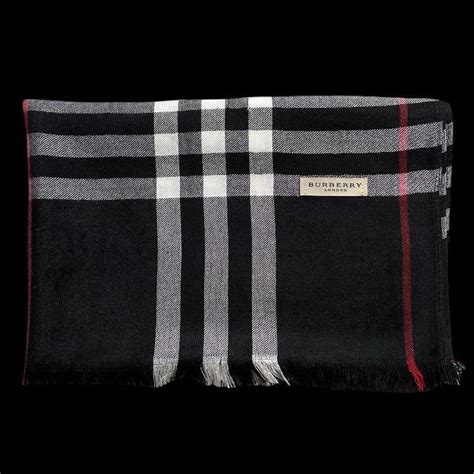 burberry scarf black and red
